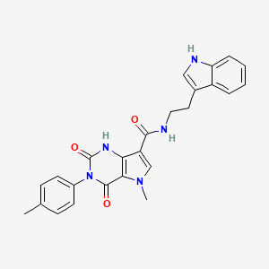 N-(2-(1H-indol-3-yl)ethyl)-5-methyl-2,4-dioxo-3-(p-tolyl)-2,3,4,5-tetrahydro-1H-pyrrolo[3,2-d]pyrimidine-7-carboxamide