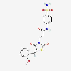 3-[(5E)-5-[(2-methoxyphenyl)methylidene]-2,4-dioxo-1,3-thiazolidin-3-yl]-N-(4-sulfamoylphenyl)propanamide