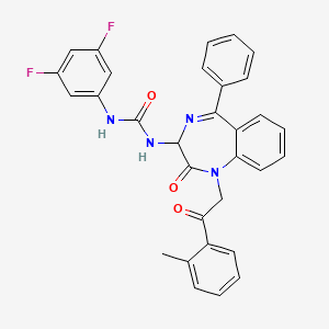 1-(3,5-difluorophenyl)-3-{1-[2-(2-methylphenyl)-2-oxoethyl]-2-oxo-5-phenyl-2,3-dihydro-1H-1,4-benzodiazepin-3-yl}urea