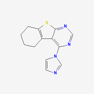 molecular formula C13H12N4S B2932014 4-(1H-imidazol-1-yl)-5,6,7,8-tetrahydro[1]benzothieno[2,3-d]pyrimidine CAS No. 301655-13-0