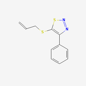 molecular formula C11H10N2S2 B2932024 Allyl 4-phenyl-1,2,3-thiadiazol-5-yl sulfide CAS No. 338409-00-0