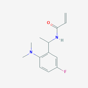 molecular formula C13H17FN2O B2932027 N-[1-[2-(Dimethylamino)-5-fluorophenyl]ethyl]prop-2-enamide CAS No. 2411243-35-9