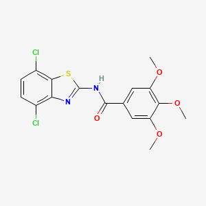 molecular formula C17H14Cl2N2O4S B2932028 N-(4,7-dichloro-1,3-benzothiazol-2-yl)-3,4,5-trimethoxybenzamide CAS No. 912762-75-5