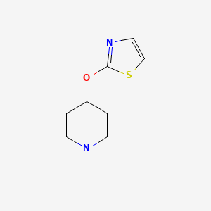 molecular formula C9H14N2OS B2932030 1-甲基-4-(1,3-噻唑-2-氧代)哌啶 CAS No. 2196211-93-3