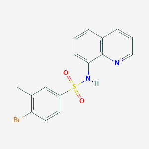 molecular formula C16H13BrN2O2S B2932033 4-bromo-3-methyl-N-(quinolin-8-yl)benzene-1-sulfonamide CAS No. 1014910-44-1