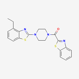 molecular formula C21H20N4OS2 B2932034 Benzo[d]thiazol-2-yl(4-(4-ethylbenzo[d]thiazol-2-yl)piperazin-1-yl)methanone CAS No. 897476-52-7