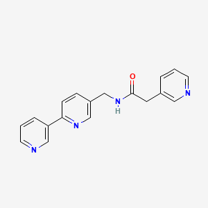 molecular formula C18H16N4O B2932045 N-([2,3'-bipyridin]-5-ylmethyl)-2-(pyridin-3-yl)acetamide CAS No. 2034210-40-5
