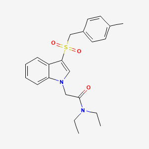 N,N-diethyl-2-(3-((4-methylbenzyl)sulfonyl)-1H-indol-1-yl)acetamide