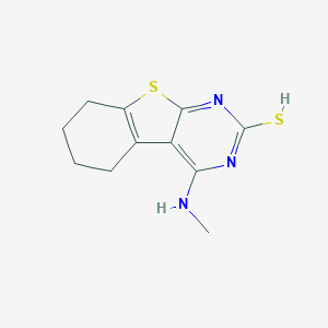molecular formula C11H13N3S2 B293206 4-(methylamino)-5,6,7,8-tetrahydro-[1]benzothiolo[2,3-d]pyrimidine-2-thiol 