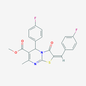 methyl 2-(4-fluorobenzylidene)-5-(4-fluorophenyl)-7-methyl-3-oxo-2,3-dihydro-5H-[1,3]thiazolo[3,2-a]pyrimidine-6-carboxylate