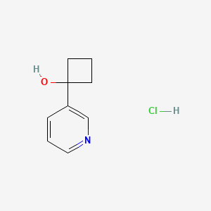 molecular formula C9H12ClNO B2932083 1-(Pyridin-3-yl)cyclobutan-1-ol hydrochloride CAS No. 1955506-22-5