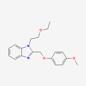 molecular formula C19H22N2O3 B2932085 1-(2-ethoxyethyl)-2-((4-methoxyphenoxy)methyl)-1H-benzo[d]imidazole CAS No. 612527-21-6