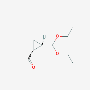 molecular formula C10H18O3 B2932087 1-[(1R,2R)-2-(二乙氧基甲基)环丙基]乙酮 CAS No. 2343964-01-0