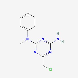 molecular formula C11H12ClN5 B2932090 6-(chloromethyl)-N-methyl-N-phenyl-1,3,5-triazine-2,4-diamine CAS No. 696621-14-4