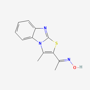 molecular formula C12H11N3OS B2932098 1-(3-Methyl[1,3]thiazolo[3,2-a][1,3]benzimidazol-2-yl)-1-ethanone oxime CAS No. 5268-76-8