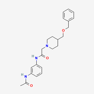 molecular formula C23H29N3O3 B2932102 N-(3-acetamidophenyl)-2-(4-((benzyloxy)methyl)piperidin-1-yl)acetamide CAS No. 1334374-87-6