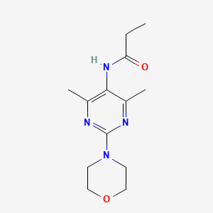 molecular formula C13H20N4O2 B2932103 N-(4,6-dimethyl-2-morpholinopyrimidin-5-yl)propionamide CAS No. 1448034-48-7
