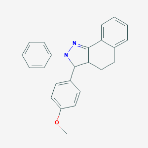 molecular formula C24H22N2O B293211 3-(4-methoxyphenyl)-2-phenyl-3,3a,4,5-tetrahydro-2H-benzo[g]indazole 