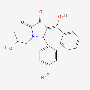 (4Z)-5-(4-hydroxyphenyl)-4-[hydroxy(phenyl)methylidene]-1-(2-hydroxypropyl)pyrrolidine-2,3-dione