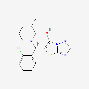 molecular formula C19H23ClN4OS B2932113 5-((2-氯苯基)(3,5-二甲基哌啶-1-基)甲基)-2-甲基噻唑并[3,2-b][1,2,4]三唑-6-醇 CAS No. 1009230-54-9