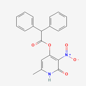molecular formula C20H16N2O5 B2932114 (6-methyl-3-nitro-2-oxo-1H-pyridin-4-yl) 2,2-diphenylacetate CAS No. 868680-12-0