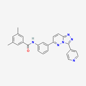 molecular formula C25H20N6O B2932129 3,5-二甲基-N-(3-(3-(吡啶-4-基)-[1,2,4]三唑并[4,3-b]哒嗪-6-基)苯基)苯甲酰胺 CAS No. 891112-11-1