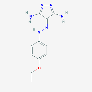 molecular formula C11H14N6O B293213 4-[(4-ethoxyphenyl)hydrazinylidene]pyrazole-3,5-diamine 