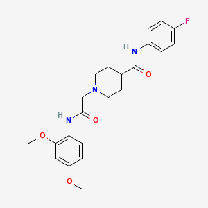 1-(2-((2,4-dimethoxyphenyl)amino)-2-oxoethyl)-N-(4-fluorophenyl)piperidine-4-carboxamide