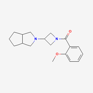 molecular formula C18H24N2O2 B2932132 1-(2-Methoxybenzoyl)-3-{octahydrocyclopenta[c]pyrrol-2-yl}azetidine CAS No. 2415488-31-0