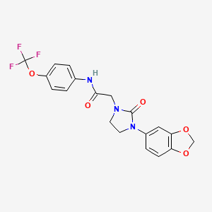 2-(3-(benzo[d][1,3]dioxol-5-yl)-2-oxoimidazolidin-1-yl)-N-(4-(trifluoromethoxy)phenyl)acetamide