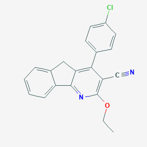 molecular formula C21H15ClN2O B293214 4-(4-chlorophenyl)-2-ethoxy-5H-indeno[1,2-b]pyridine-3-carbonitrile 