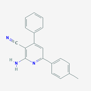 molecular formula C19H15N3 B293215 2-Amino-6-(4-methylphenyl)-4-phenylpyridine-3-carbonitrile 