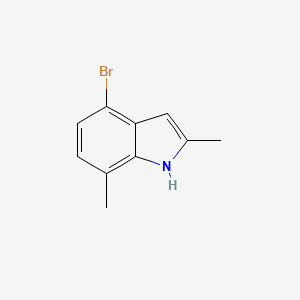 molecular formula C10H10BrN B2932158 4-溴-2,7-二甲基-1H-吲哚 CAS No. 1360951-09-2