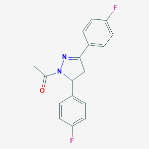 molecular formula C17H14F2N2O B293216 1-Acetyl-3,5-bis(4-fluorophenyl)-2-pyrazoline 