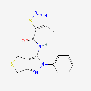 4-methyl-N-(2-phenyl-4,6-dihydro-2H-thieno[3,4-c]pyrazol-3-yl)-1,2,3-thiadiazole-5-carboxamide
