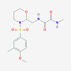 N'-[[3-(4-methoxy-3-methylphenyl)sulfonyl-1,3-oxazinan-2-yl]methyl]-N-methyloxamide