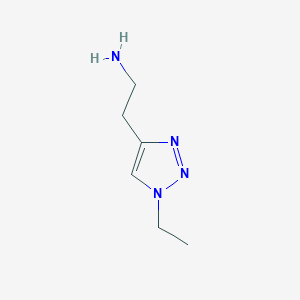 molecular formula C6H12N4 B2932182 2-(1-乙基-1H-1,2,3-三唑-4-基)乙-1-胺 CAS No. 1511960-14-7