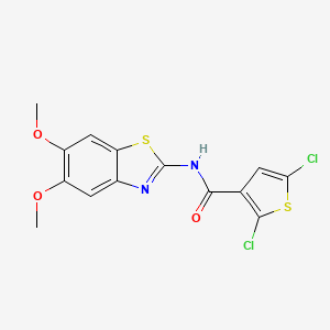 2,5-dichloro-N-(5,6-dimethoxybenzo[d]thiazol-2-yl)thiophene-3-carboxamide