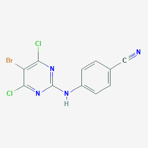 B029322 4-((5-Bromo-4,6-dichloropyrimidin-2-yl)amino)benzonitrile CAS No. 269055-75-6