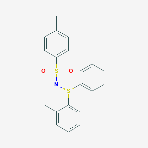 molecular formula C20H19NO2S2 B293220 N-[(2-methylphenyl)phenylsulfonio]-N-[(4-methylbenzene)dioxosulfanyl]aminylene 