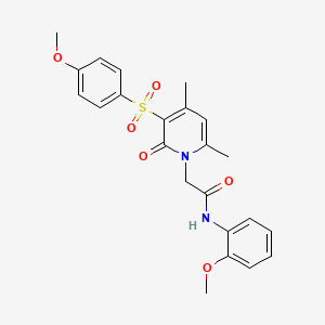 N-(2-methoxyphenyl)-2-(3-((4-methoxyphenyl)sulfonyl)-4,6-dimethyl-2-oxopyridin-1(2H)-yl)acetamide