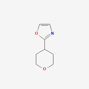 molecular formula C8H11NO2 B2932206 2-(Oxan-4-yl)-1,3-oxazole CAS No. 2138146-93-5