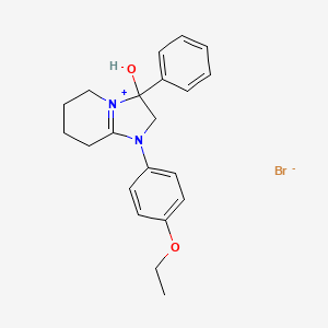 1-(4-Ethoxyphenyl)-3-hydroxy-3-phenyl-2,3,5,6,7,8-hexahydroimidazo[1,2-a]pyridin-1-ium bromide
