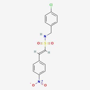 (E)-N-[(4-chlorophenyl)methyl]-2-(4-nitrophenyl)ethenesulfonamide