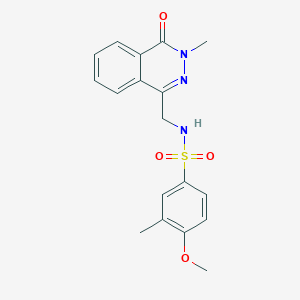 molecular formula C18H19N3O4S B2932220 4-methoxy-3-methyl-N-((3-methyl-4-oxo-3,4-dihydrophthalazin-1-yl)methyl)benzenesulfonamide CAS No. 1421583-72-3