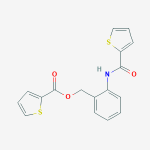 molecular formula C17H13NO3S2 B293223 2-[(2-Thienylcarbonyl)amino]benzyl 2-thiophenecarboxylate 