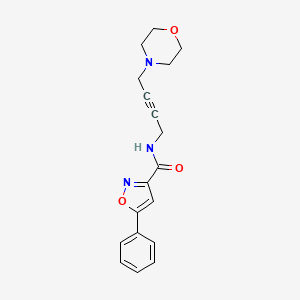 molecular formula C18H19N3O3 B2932234 N-(4-morpholinobut-2-yn-1-yl)-5-phenylisoxazole-3-carboxamide CAS No. 1396800-16-0