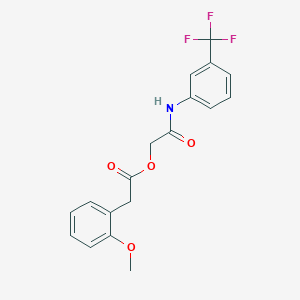 molecular formula C18H16F3NO4 B2932248 [2-Oxo-2-[3-(trifluoromethyl)anilino]ethyl] 2-(2-methoxyphenyl)acetate CAS No. 1794833-57-0