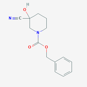 molecular formula C14H16N2O3 B2932249 Benzyl 3-cyano-3-hydroxypiperidine-1-carboxylate CAS No. 1033436-26-8