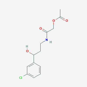 2-((3-(3-Chlorophenyl)-3-hydroxypropyl)amino)-2-oxoethyl acetate